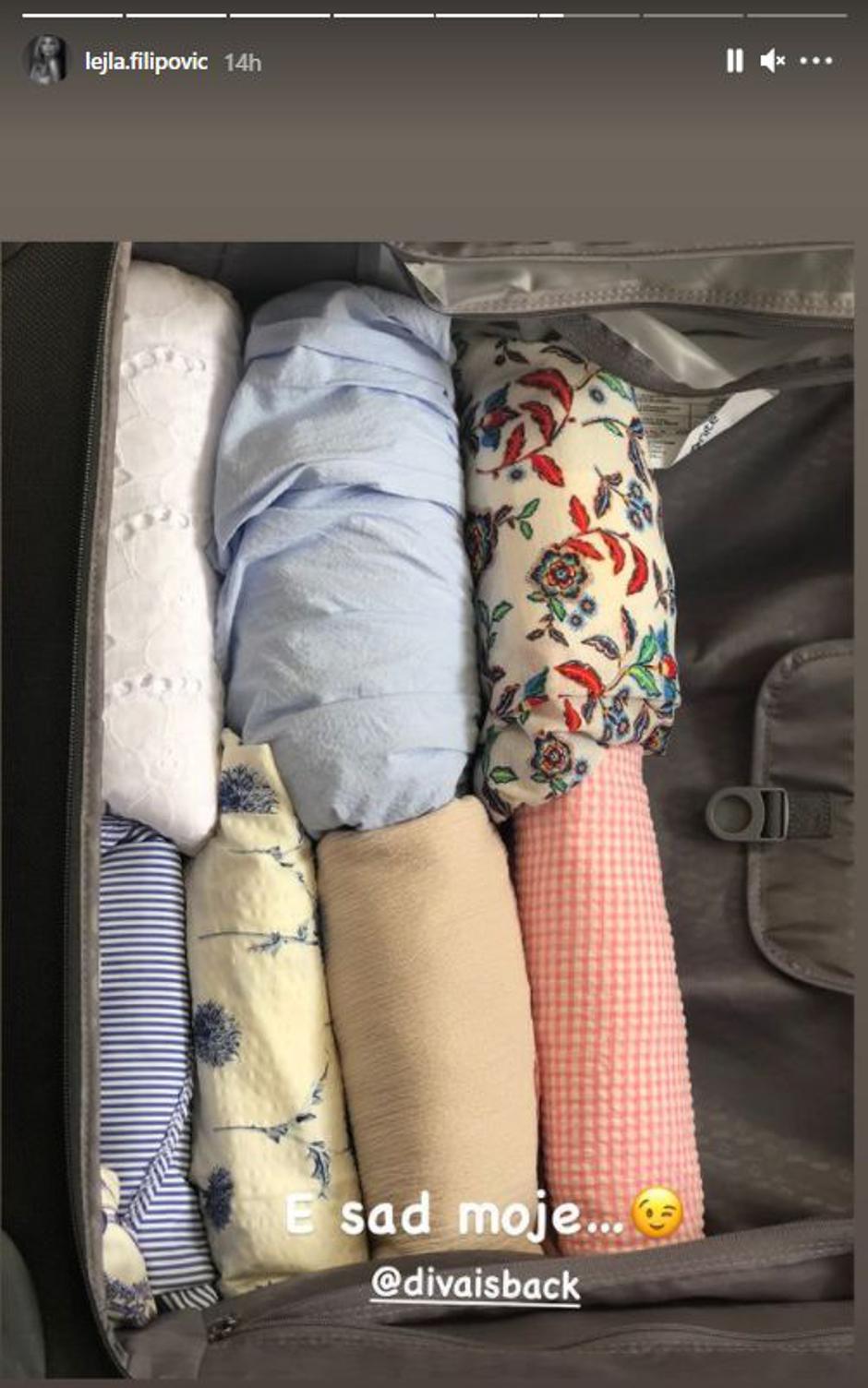 Lejla Filipović na poseban način je spakirala svoje kofere | Autor: Instagram@lejla.fili