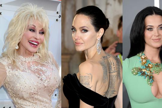 Dolly Parton, Angelina Jolie, Katy Perry