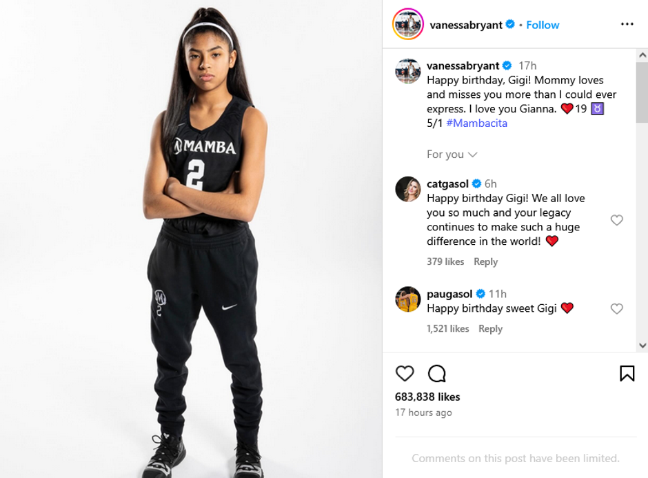  | Autor: Instagram @vanessabryant