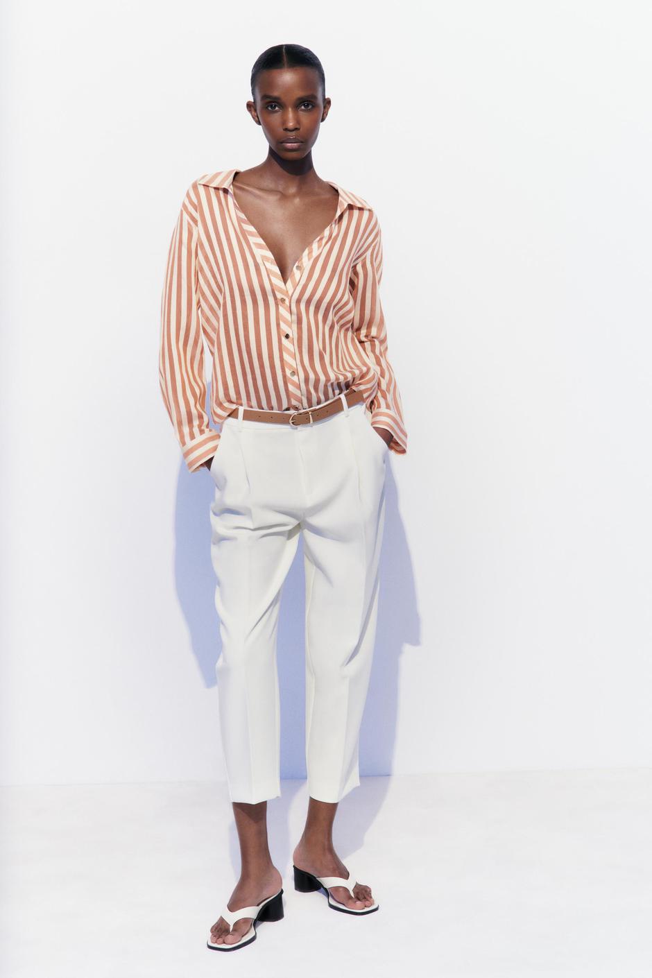 Foto: Zara, narančasto bijela košulja na prugice (29,95 eura) | Autor: 