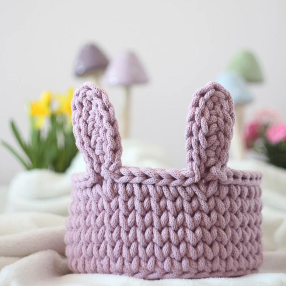 Foto: Instagram @marie_theres_crochet, ružičasta zečić košara | Autor: Instagram @marie_theres_crochet