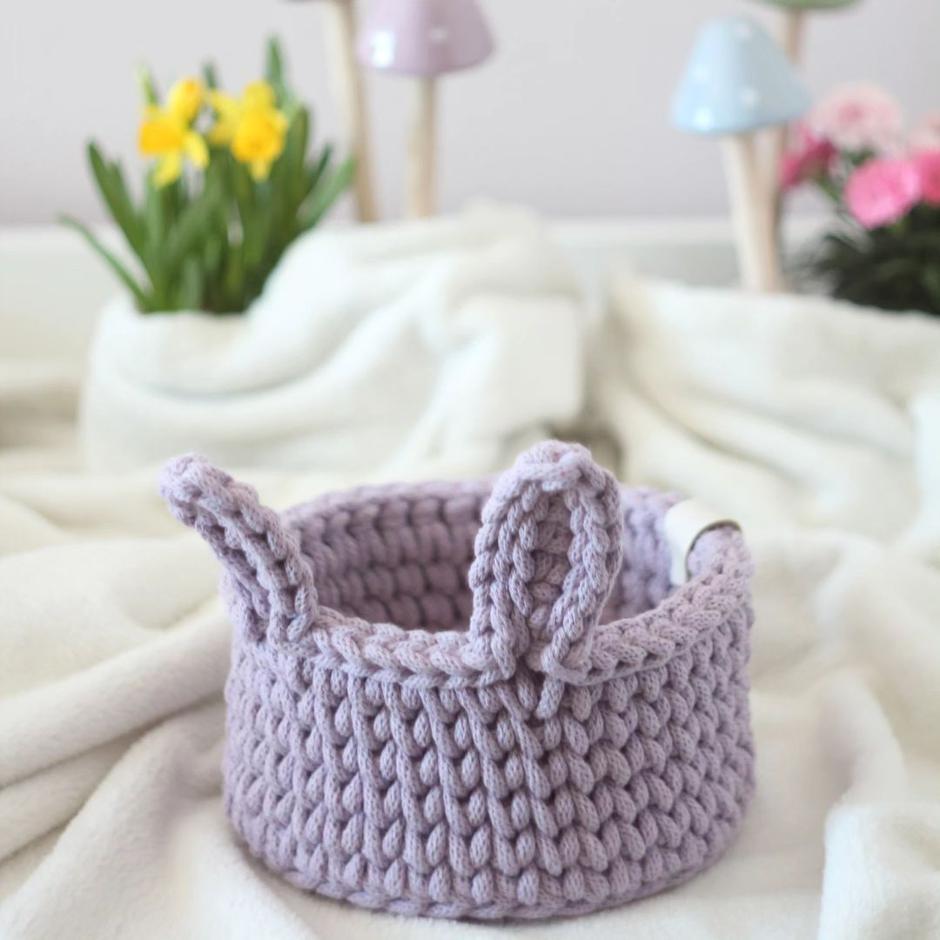 Foto: Instagram @marie_theres_crochet, ljubičasta zečić košara | Autor: Instagram @marie_theres_crochet