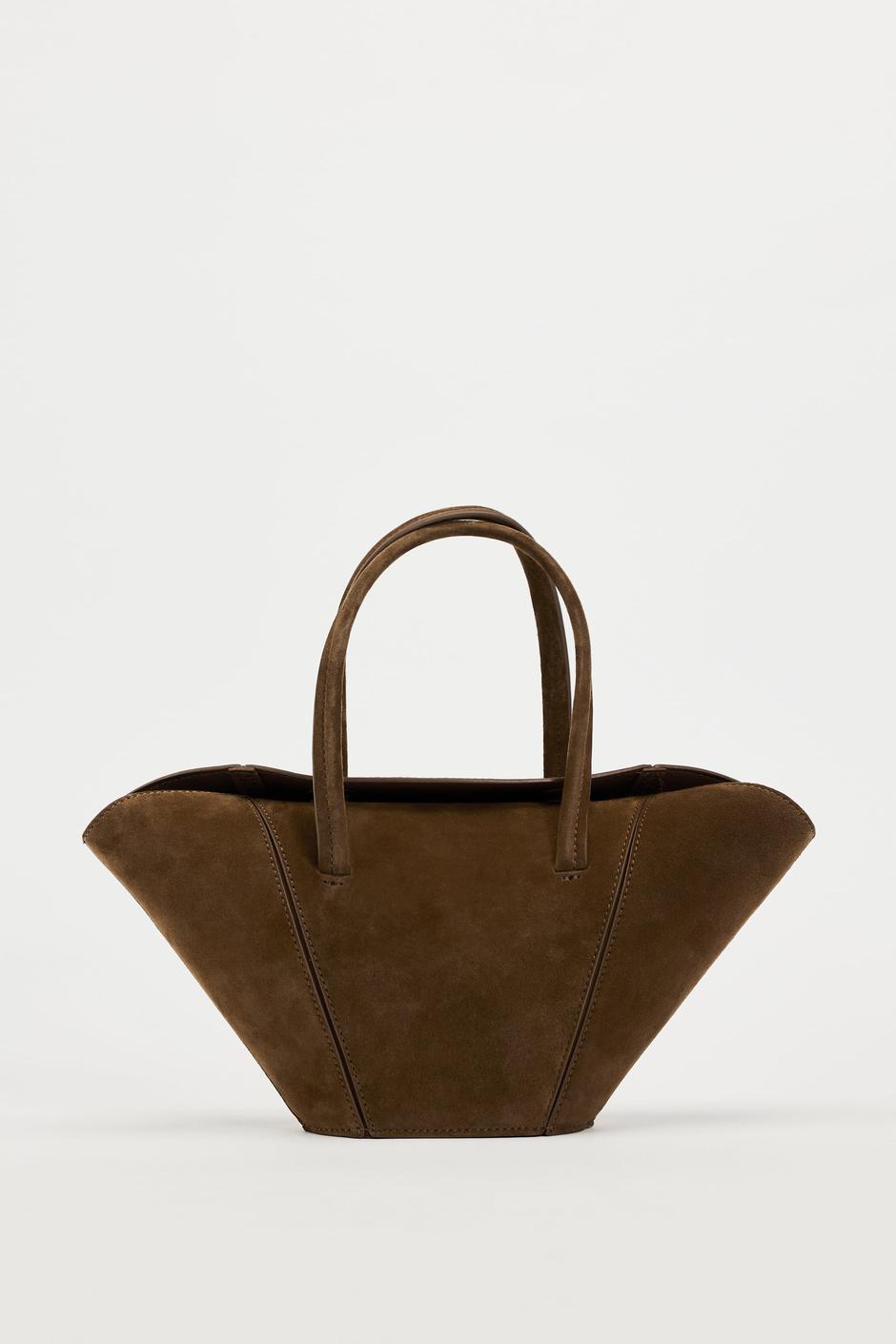 Foto: Zara, smeđa torba od brušene kože (79,95 eura) | Autor: zara