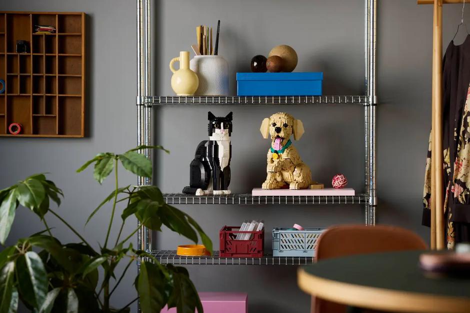 LEGO crno bijela mačka i zlatni retriver | Autor: LEGO