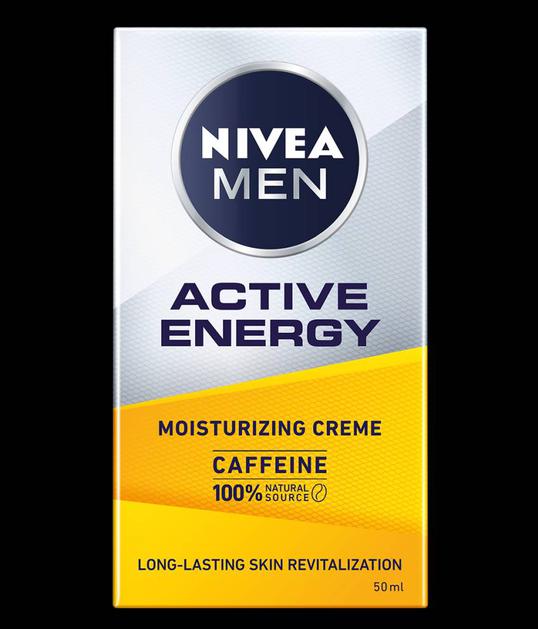 Trenutno razbudite umornu kožu  uz NIVEA MEN ACTIVE Energy proizvode