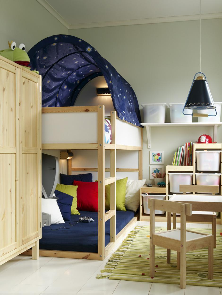 Икеа детская комната для двоих с двухъярусной кроватью