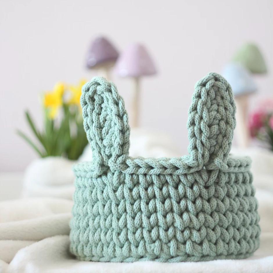 Foto: Instagram @marie_theres_crochet, zelena zečić košara | Autor: Instagram @marie_theres_crochet