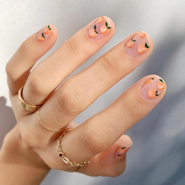 Peach nails, nokti boje breskve