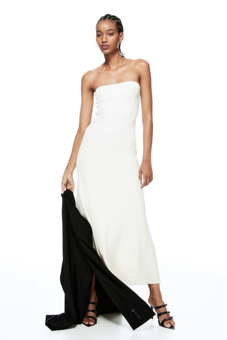 bijela bandeau haljina | Autor: H&M