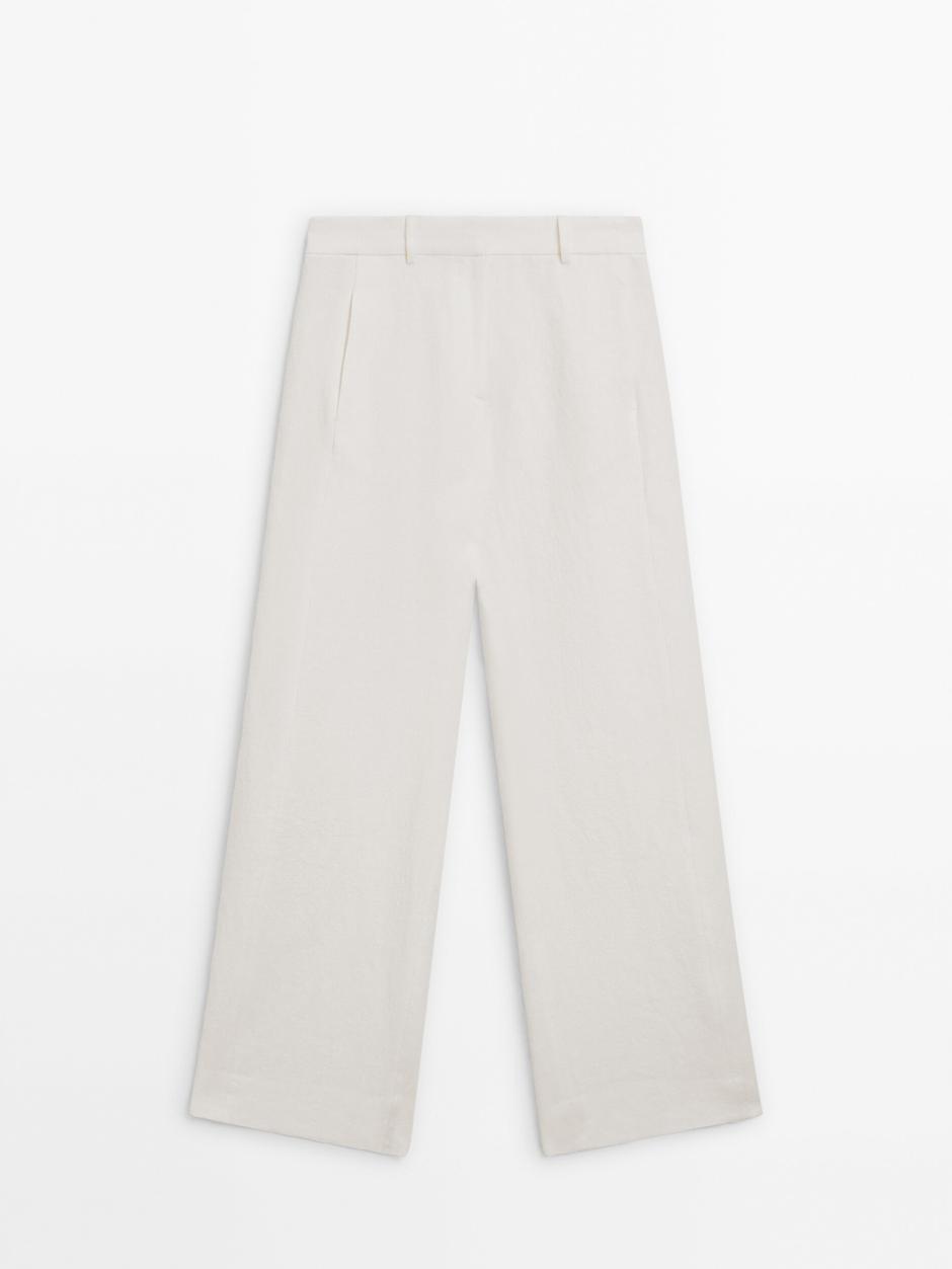 Foto: Massimo Dutti, lanene hlače u bijeloj boji | Autor: Massimo Dutti