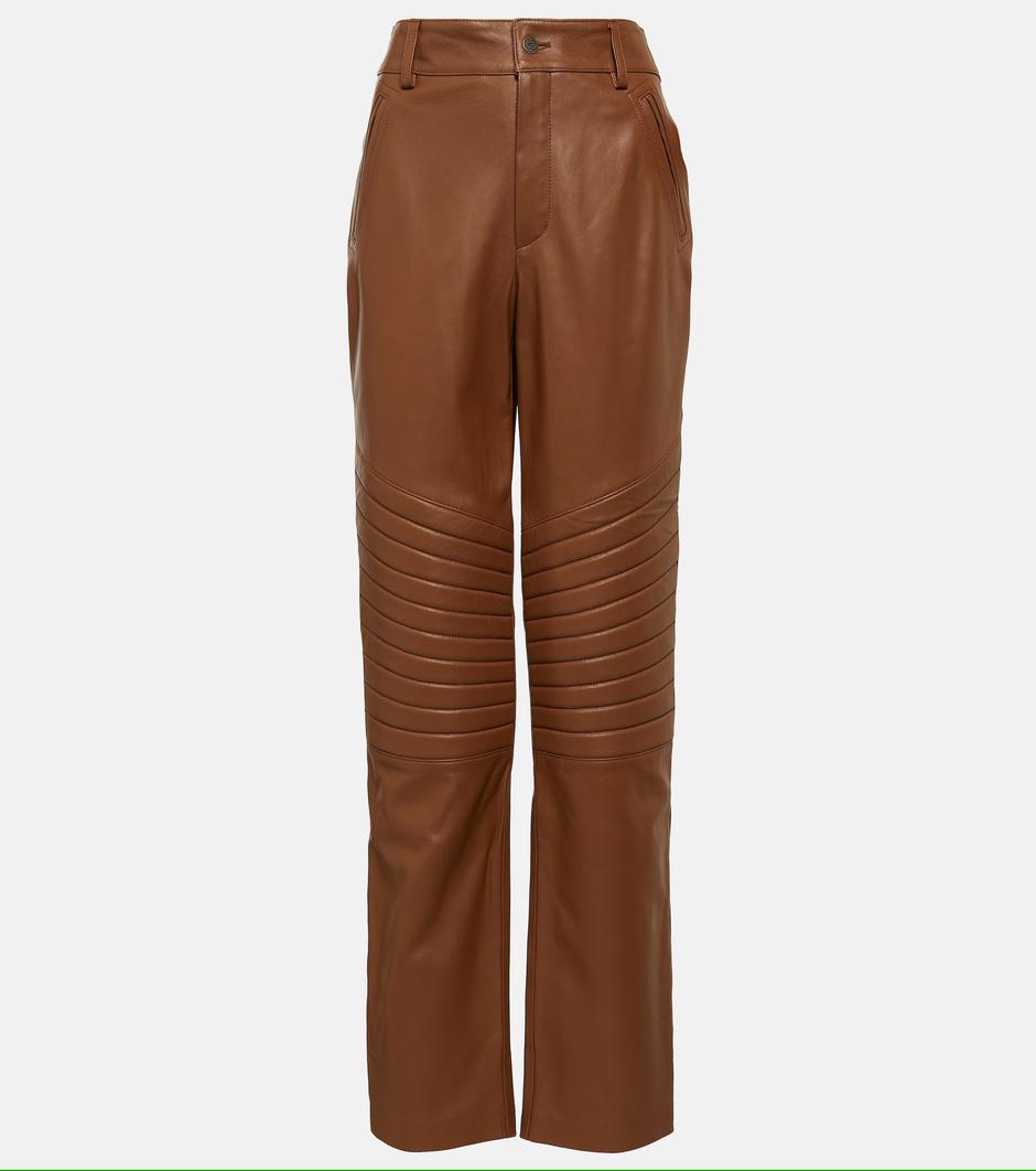 Foto: GIUSEPPE DI MORABITO, kožne hlače u smeđoj boji (657 eura) | Autor: 