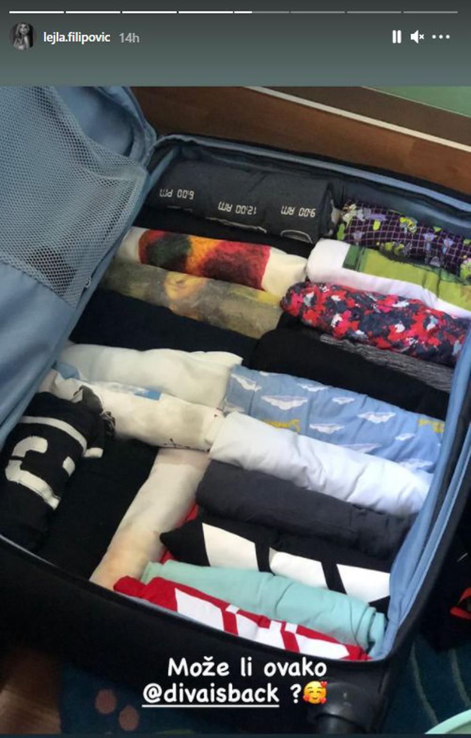 Lejla Filipović pokazala kako pakira kofere | Autor: Instagram@lejla.fili