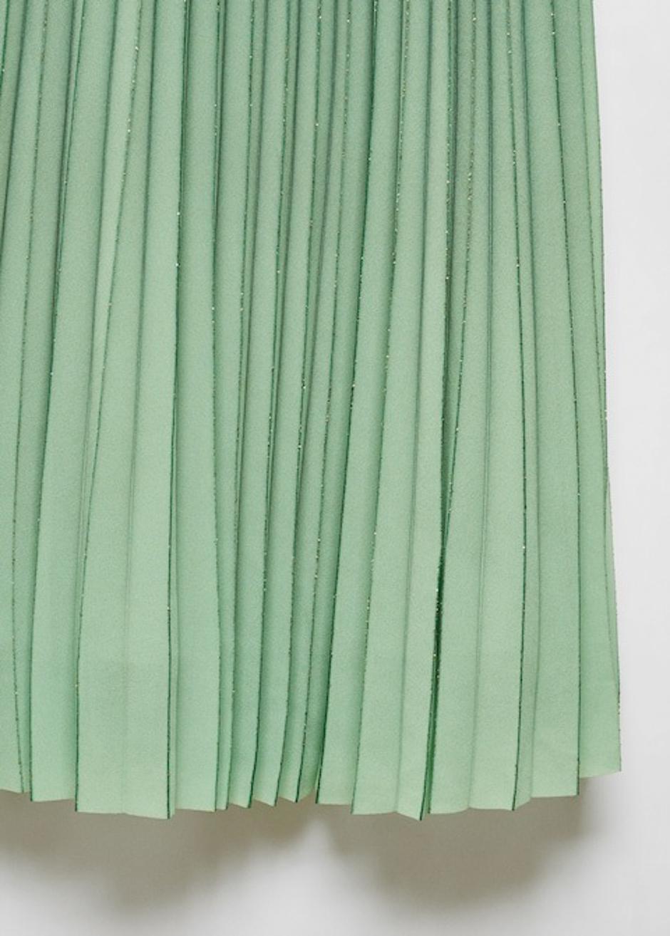 Foto: Mango, zelena plisirana ombre suknja | Autor: Mango