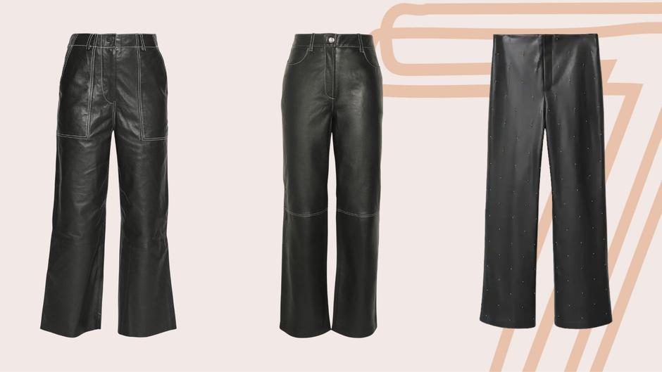 široke kožne hlače | Autor: Zalando/Mango