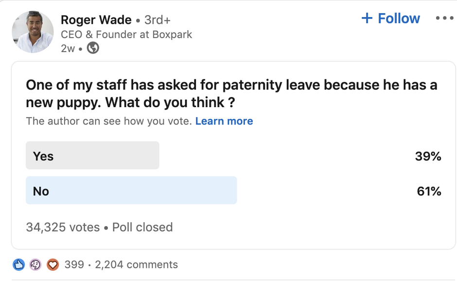 Jedan poslodavac na LinkedInu postavio zanimljivu anketu | Autor: Screenshot
