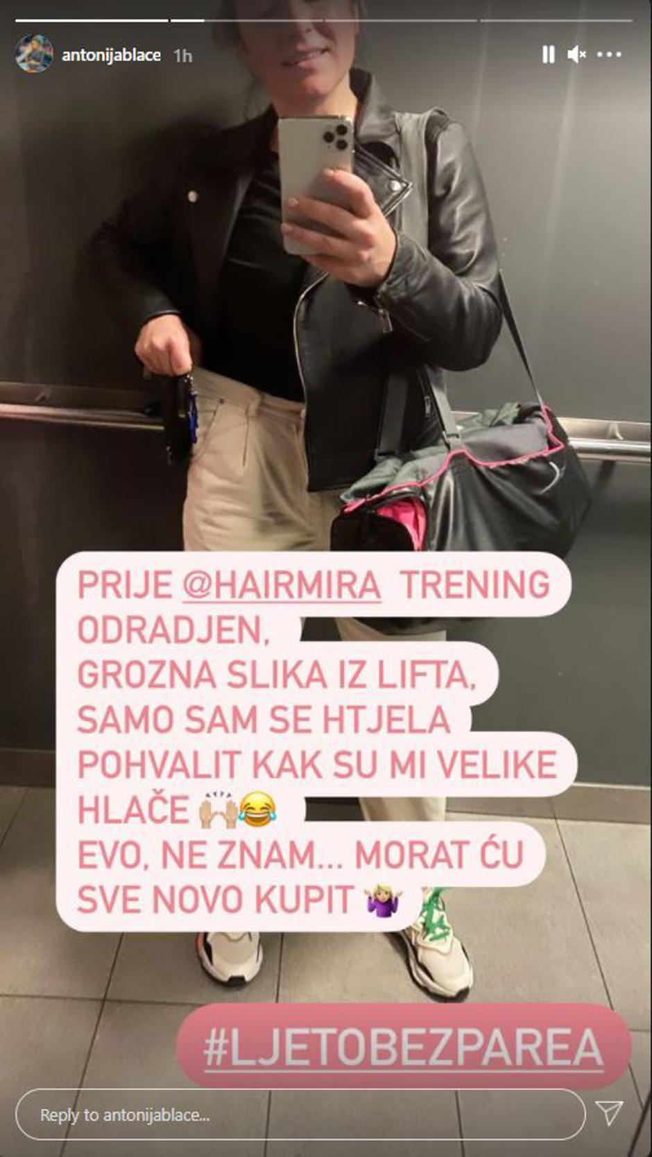 Antonija Blaće pohvalila se novom linijom | Autor: Instagram@lejla.fili